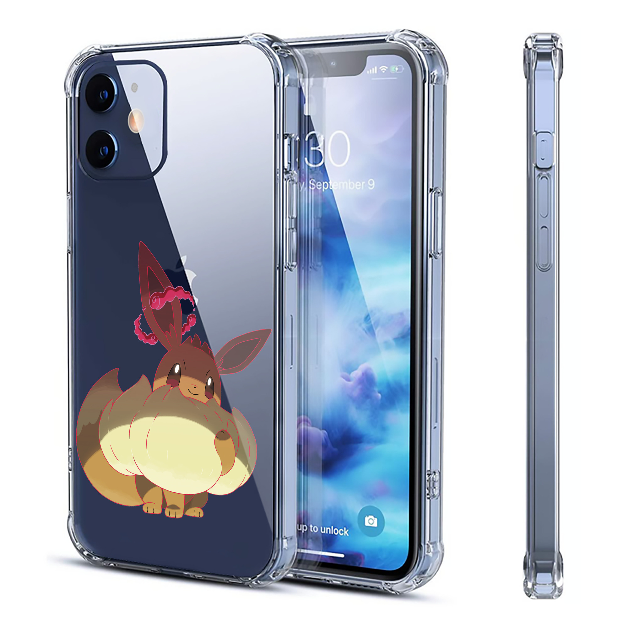 （画像用） ポケットモンスター Pokémon 【iPhone 12シリーズ対応】透明スマホケース（クリアソフトケース）